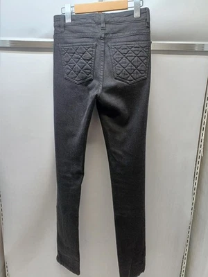 CHANEL Pantalones Denim Acolchados Bolsillos Traseros Negro Coco Mark P36409V... - Imagen 1 de 4