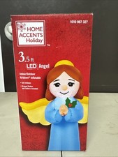 HOME ACCENTS HOLIDAY 1010 987 327 3.5' LED INFLATABLE ANGEL - NEW 
