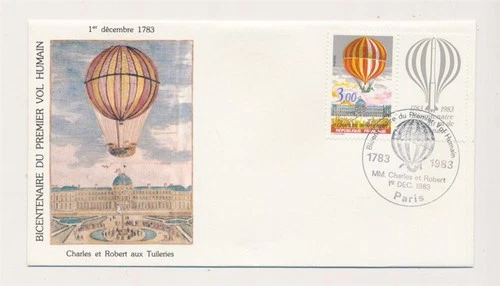 D340430 France FDC Balloon Bicentenary First Human Flight