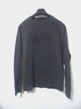 Rapha Men's Gray Embroidered Logo Crewneck Sweatshirt Medium