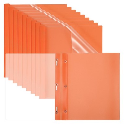 Plastic Report Covers with Prong, 10 Pcs 80 Sheet Clear Front Presentation Bi...