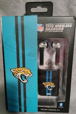 Jacksonville Jaguars Blue Tooth True Wireless Earbuds With Charging Case NIB