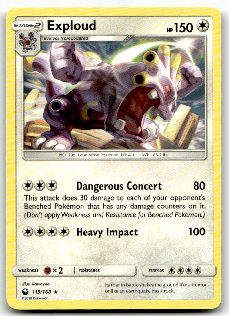 Exploud 119/168 SM - Celestial Storm Rare NM