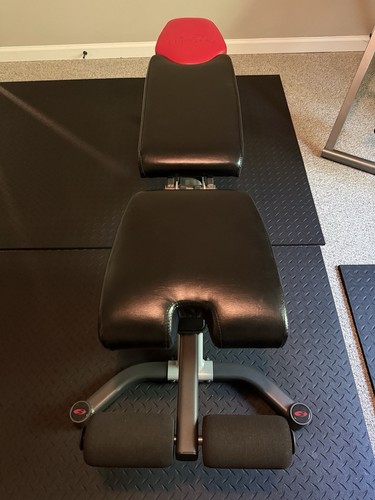 Bowflex Adjustable Weight Bench Black Red with Leg Extension and Backrest