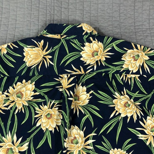 Cooke Street Hawaiian Shirt Men XL Blue Floral Tropical Beach Surf Cotton Button - Picture 18 of 24