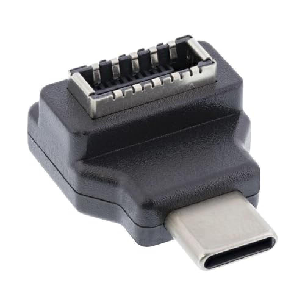 (TG. Standard) InLine® Adattatore USB 3.2, connettore USB-C a USB E interno pan