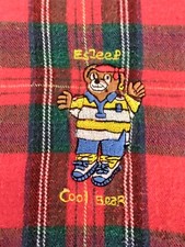 Vintage Esleep Jammies 90's Pajama Top Shirt Med Woman's Plaid Cool Bear Flannel