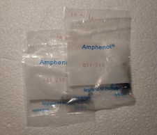  2 AMPHENOL RF 31-218 ADAPTER COAXIAL CONNECTOR BNC MALE BNC MALE 50 OHM NEW 