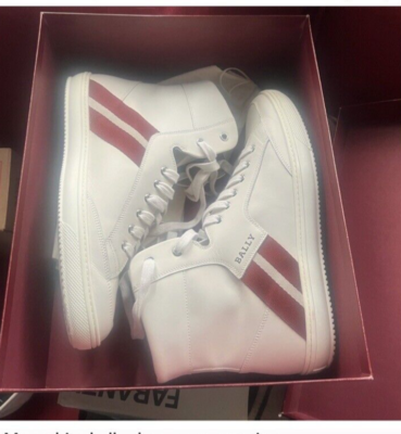 bally mens sneakers 10.5 white worn 3 time box and dust bags  display picture 1