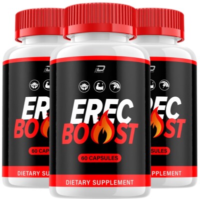(3 Pack) Erecboost for Men Capsules   Erecboost Overall Health and Energy