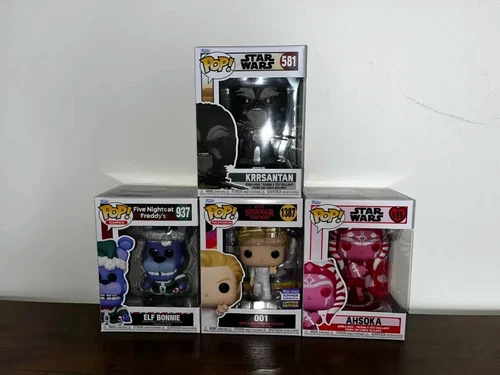 Star Wars, Stranger Things, and FNAF Funko Pop Lot - #581 #937 #1387 #496