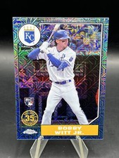 2022 Topps Chrome /150 Bobby Witt Jr Blue Refractor 1987 Royals Rookie Card RC