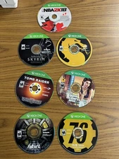Lot Of 7 XBOX One Games Fallout Mortal Kombat Skyrim GTA V Tomb Raider NBA 2K18