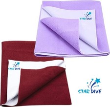 Purple and Maroon Baby Bed Protecting Water Absorbing Baby Dry sheet