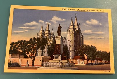 979 The Pioneer Monument Salt Lake City Postcard