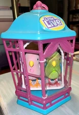 Little Live Pets Pink & Green Birds W/Cage Swing 2 Birds Light Up Sing Works