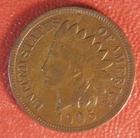 1905 INDIAN HEAD CENT- LIBERTY VF (8-17-01)