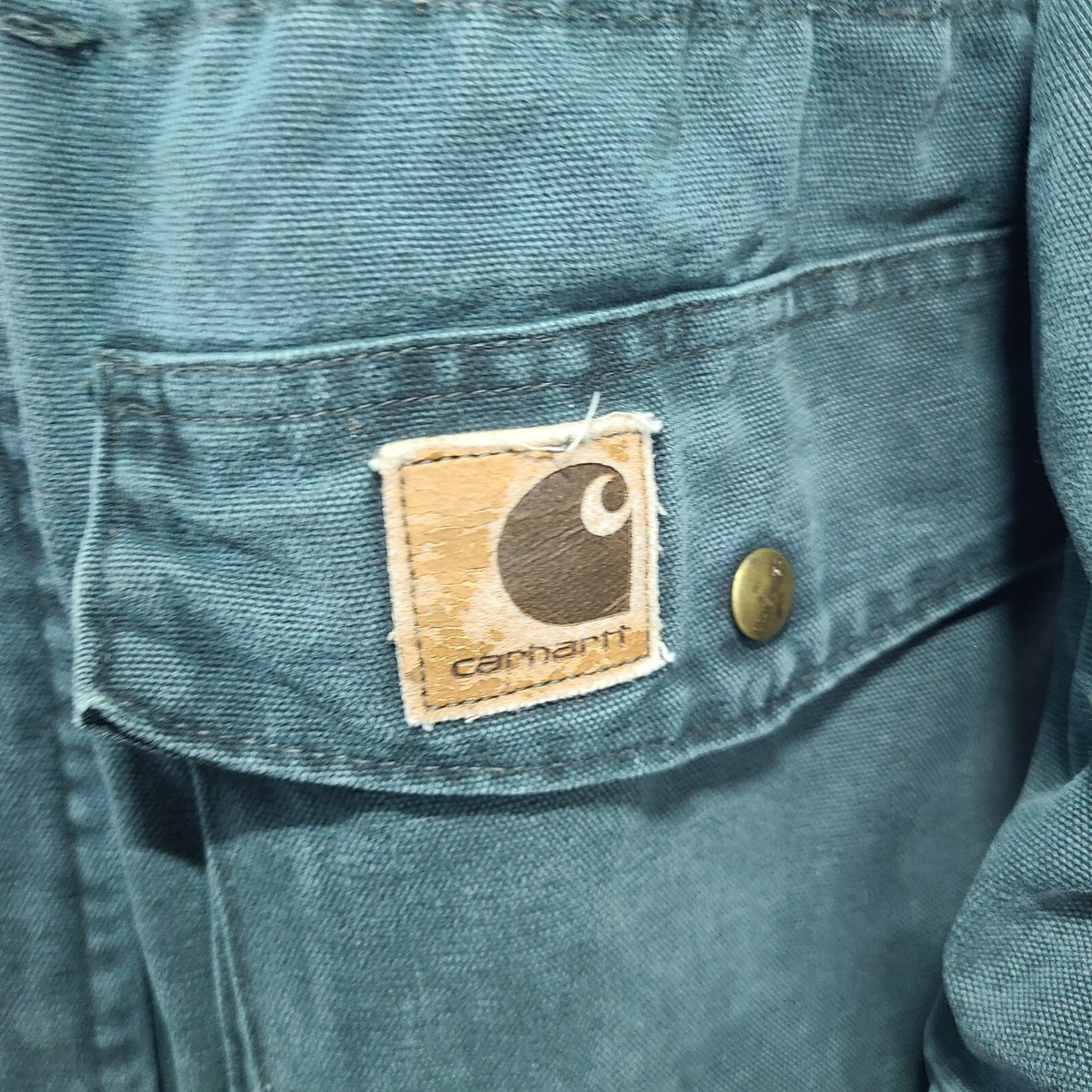美Used XL Carhartt チョアコート Chore エメラルド Vintage Carhartt Chore Jacket XL Green Quilted Lined Work