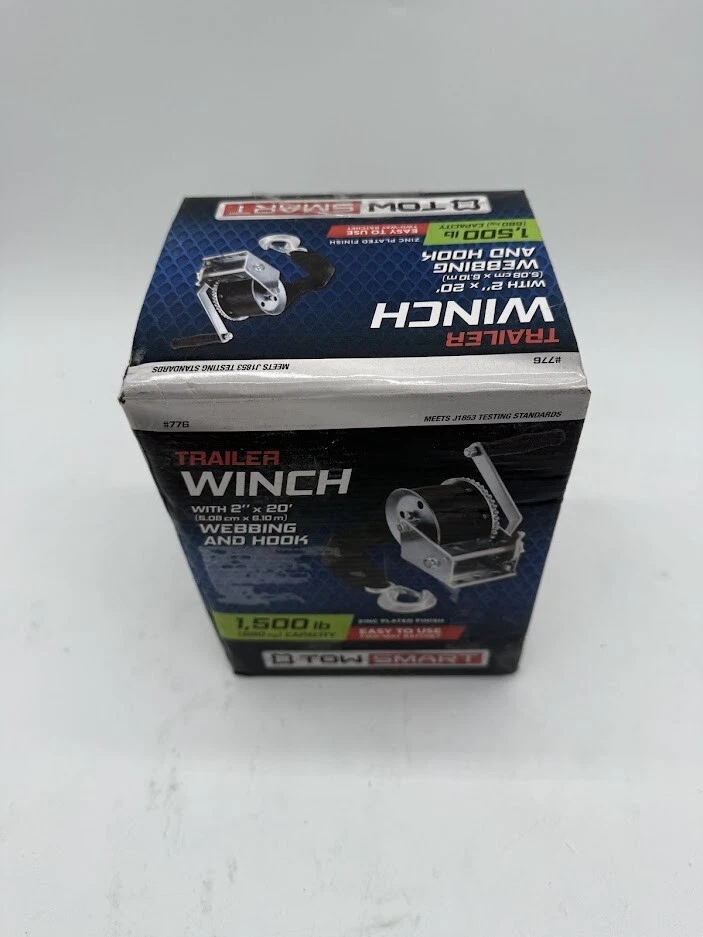 TowSmart 1.500 lb., 2 pulgadas Cabrestante de remolque manual x 20 ft Foto 2 de 4