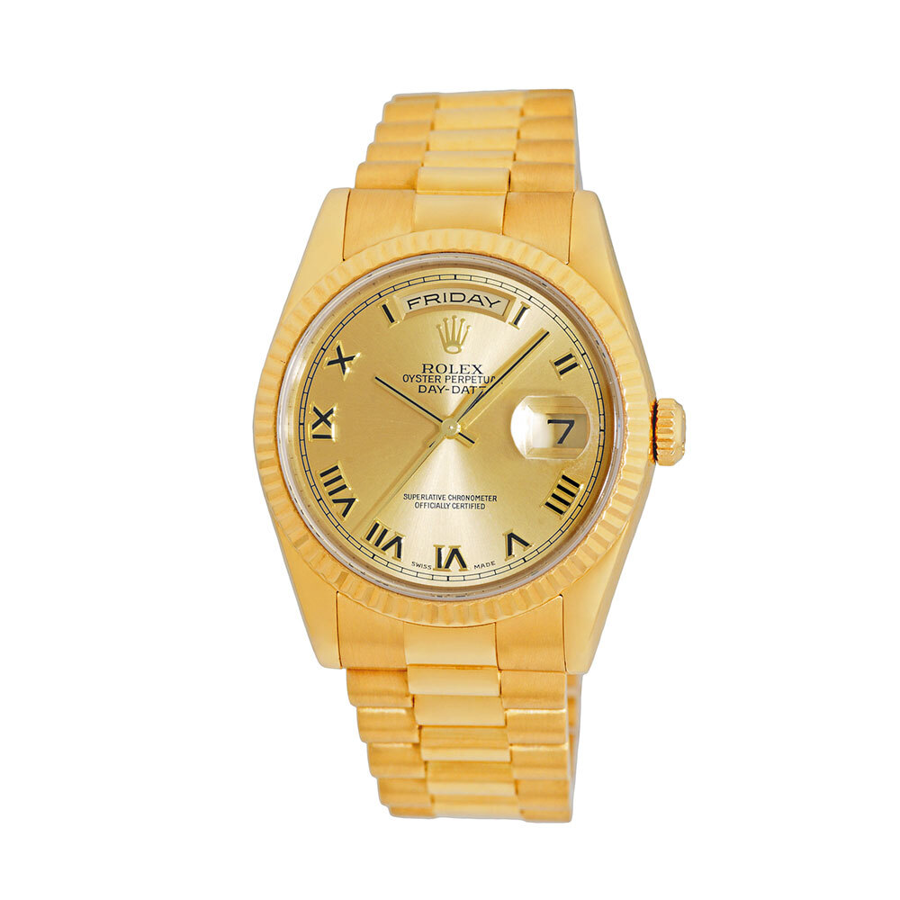 ROLEX 18K Yellow Gold 36mm Day Date President 118238 Box Warranty