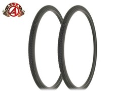 2 ALTA BICYCLE WIRE BEAD 27 x 1 -3/8 BLACK TIRES CHEVRON/HERRINGBONE TREAD.