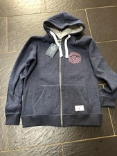 Image of Tog 24 Blue Zip Up Hoodie Size 10 Pink Logo New £60