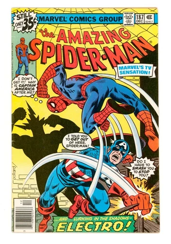 Amazing Spider-Man #187 F-VF Electro with Captain America