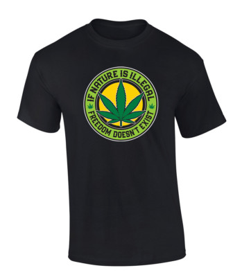 Trenz Shirt Company Hemp If Nature Is Illegal Freedom Does Not Exist Short