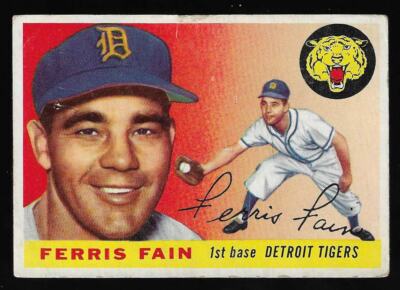 1955 Topps Ferris Fain Tigers #11 (Crease)