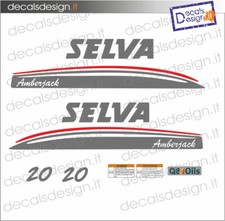 Adesivi motore marino fuoribordo Selva Amberjack 20 cv gommone barca stickers