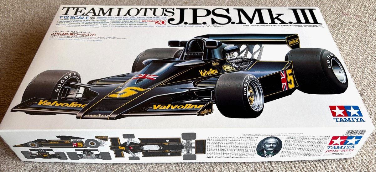 TAMIYA 1/12 TEAM LOTUS JPS MkIII F1 Racing Car Plastic Model TAMIYA 1/12 TEAM LOTUS JPS MkIII F1 Racing Car Plastic Model