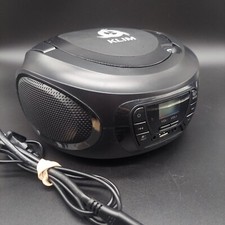 KLIM Boombox Portable Audio System FM Radio CD Player Bluetooth MP3 USB Tested