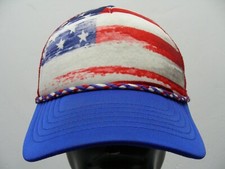 USA FLAG - Americana - YOUTH SIZE 14 Adjustable SNAPBACK Baseball Cap Hat