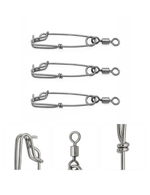 BLUEWING 2pc Quick High Strength Long Line Clip with Barrel Swivel US Seller