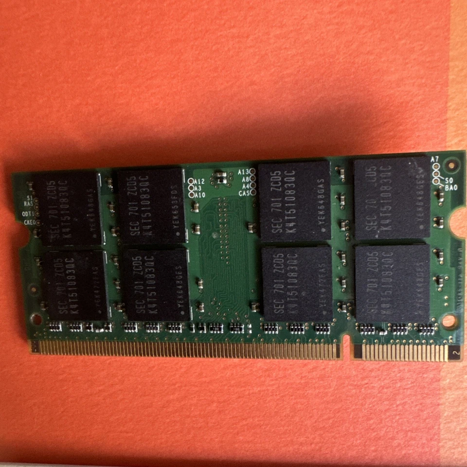 CF-WMBA501G 1GB LAPTOP MEMORY DDR 2 SDRAM, SO DIMM 200-PIN Panasonic OEM U - Image 3 of 3