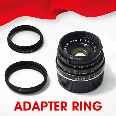 Lens Mount Adapter Ring for Leica E39 Filter - Summicron-C (S5.5) Adapter New