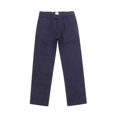 7178AP baby pants MAURO GRIFONI boy kid cotton/linen trousers blue