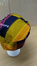 Mens Kente Print Hat vintage Hippie Boho African Traditional Kufi Cap one Size