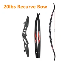 Nika Archery Recurve Bow 60" Takedown 20bs Hunting Bow Archery Target Shoot