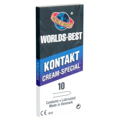 World's Best Kontakt Cream Special 10 Kondome mit geringer Wandstärke 54 mm