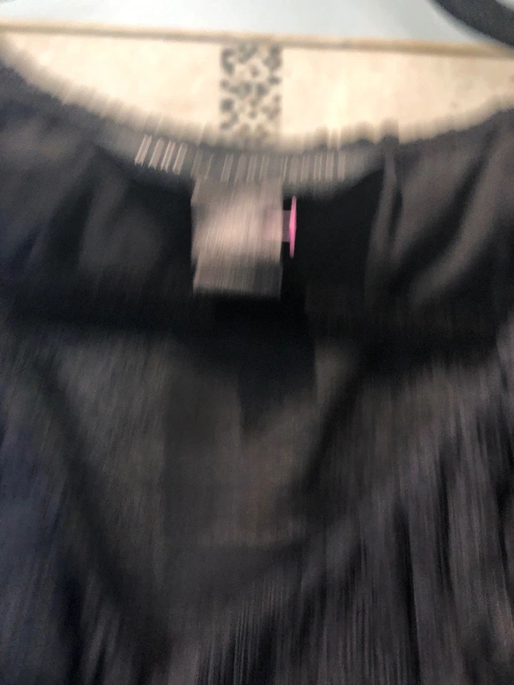 Vestido para mujer Marc Jacobs negro estampado sin mangas con volantes lunares seda talla S Foto 3 de 4