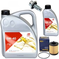 MotoröL Set 5W-40 6 Liter + ÖLfilter SH 452 P + Schraube FüR Opel Speedster Saab