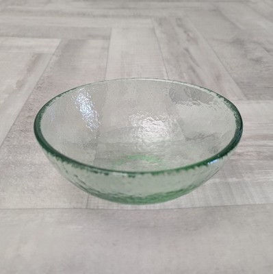 Fire and Light Celery Green Textured Recycled Glass Bowl Soup Salad 6''