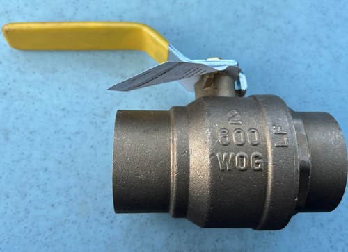 2 Inch 600 WOG Full Port Sweat (CXC) Brass Ball Valve