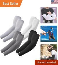 Arm Sleeves, Cooling UV Sun Protection Sports Compression for Men/Women