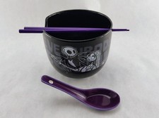 Ramen Bowl Ceramic Disney with Spoon & Chopst...