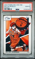2024-25 Panini One and One - Manga Matas Buzelis #1 (RC) PSA 10 POP 3