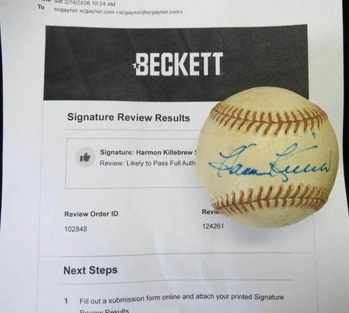 Harmon Killebrew Single Signed Macphail OAL Baseball - Beckett BAS
