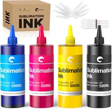 Hiipoo 2000Ml Sublimation Ink Refilled Bottles Work with WF7710 ET2760 ET2720 