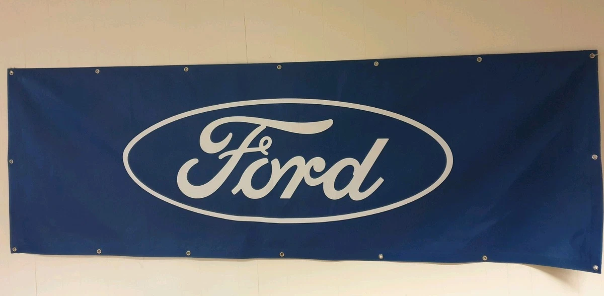 Banderole PVC Publicitaire Ford Racing - Multicolore - Déco Garage Ou Atelier